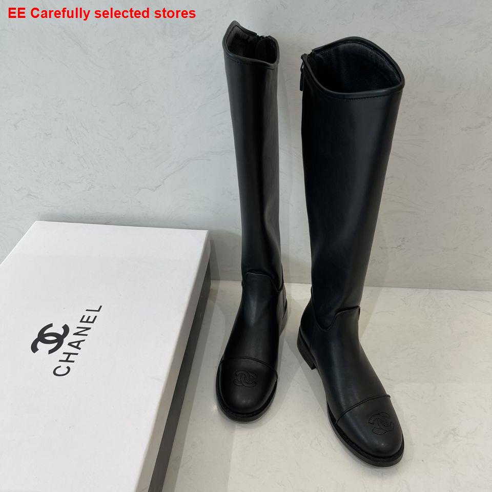 EE Carefully selected storesChanel CHANEL รองเท้าบูทสตรีฤดูใบไม้ร่วงและฤดูหนาว 2020 ใหม่แต่เข่าสูง Camellia Knight รองเท