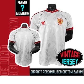 เสื้อกีฬาแขนสั้น ลายทีมชาติฟุตบอล Manchester United 1991-92 season ชุดเยือน s-2xl