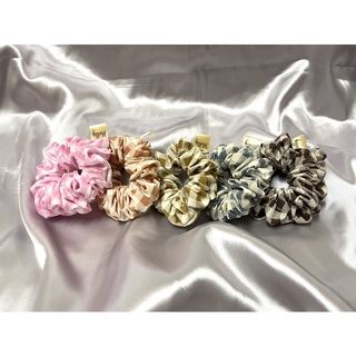 Holly Scrunchies [สินค้าพร้อมส่งส่งฟรีทุกชิ้น!!!] ยางมัดผมผ้าคอตตอนลายตารางใหญ่ ยางมัดผมสไตล์เกาหลี