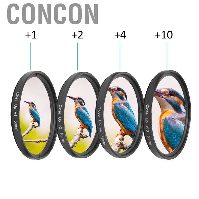 ฟิลเตอร์เลนส์มาโคร 58 มม . เหมาะสําหรับ Canon / Nikon / Sony Cam #8
