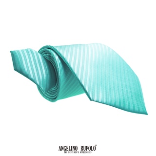 ANGELINO RUFOLO Necktie(NTN-พท.018) เนคไทผ้าไหมทออิตาลี่คุณภาพเยี่ยม ดีไซน์ Plains Pattern1 สีเทอควอยซ์/ขาว/ชมพู/ฟ้า