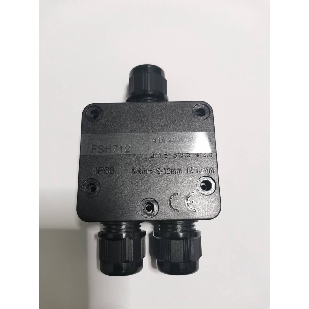 กล่องเทอร์มินอล FSH712 กล่องสายไฟ กล่องกันน้ำ 1รูออก2รู เคเบิ้ลแกรน5-9mm/9-12mm/12-15mm - รูปที่ 4