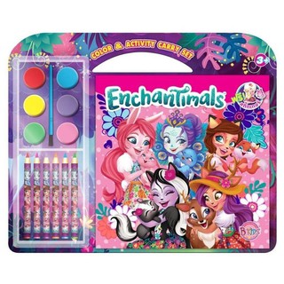 Enchantimals COLOR &amp; ACTIVITY CARRY SET + สีน้ำและสีไม้