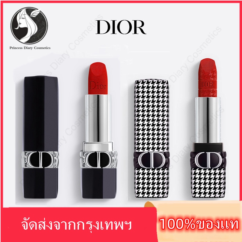 【100%ของแท้】Dior  Rouge Dior limited edition couture colourlipstick floral lip care  Lipstick ลิปสติก #720 1.5g GHUD
