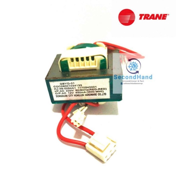 หม้อแปลงไฟมี Transformer Air TRANE ใช้กับแผงวงจรแอร์ TRANE รุ่น MCW509DB5A01 ( 450 mA )***อะไหล่แท้ มือสอง