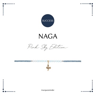 RAVIPA - Golden Gold NAGA Bracelet- Baby Blue