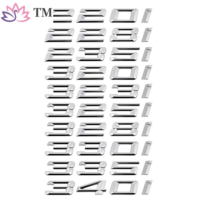 พร้อมสต็อก BMW BMW 235i 320i 323i 325i 328i 330i 335i 340i โลโก้รถ สติ๊กเกอร์ติดท้ายรถ สติ๊กเกอร์โลโ