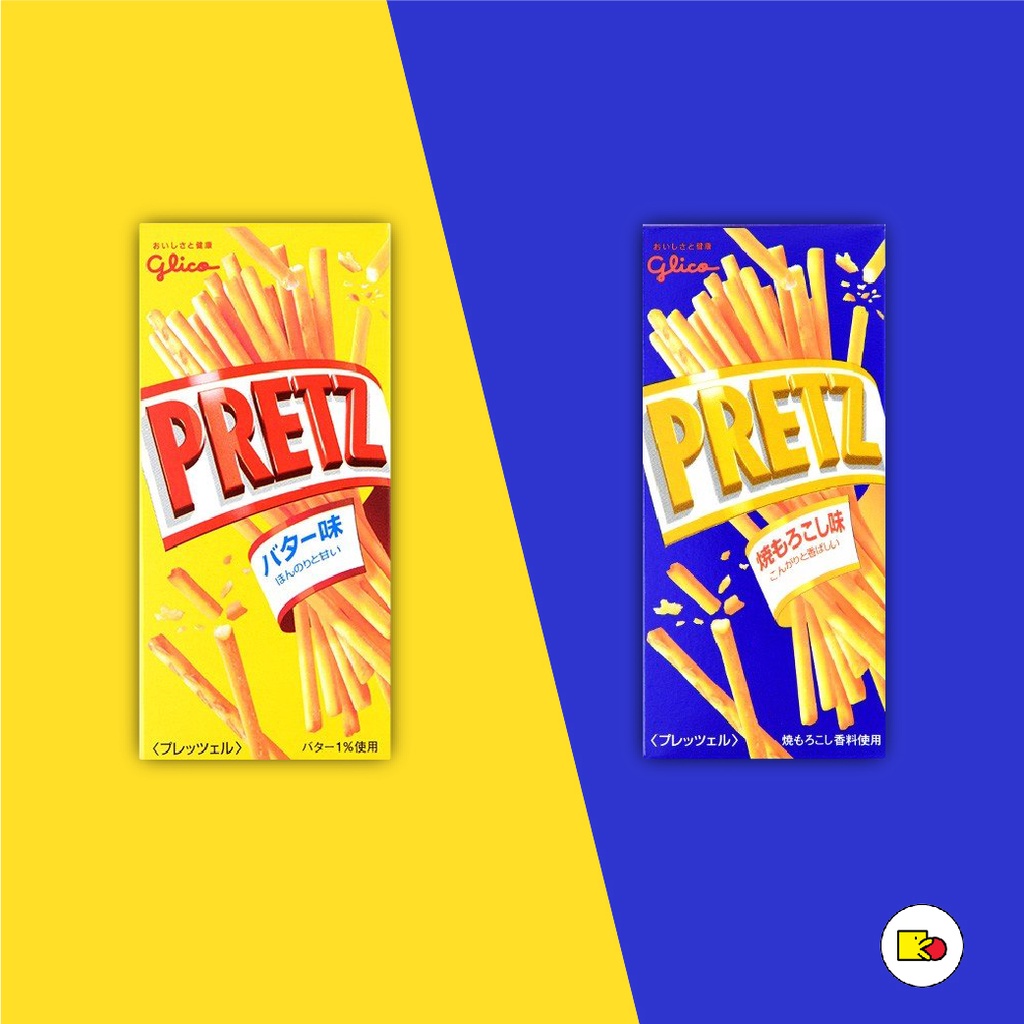 GLICO - PRETZ BUTTER & ROASTED CORN ( เพรซ รสเนย & รสข้าวโพดย่าง - กูลิโกะ)