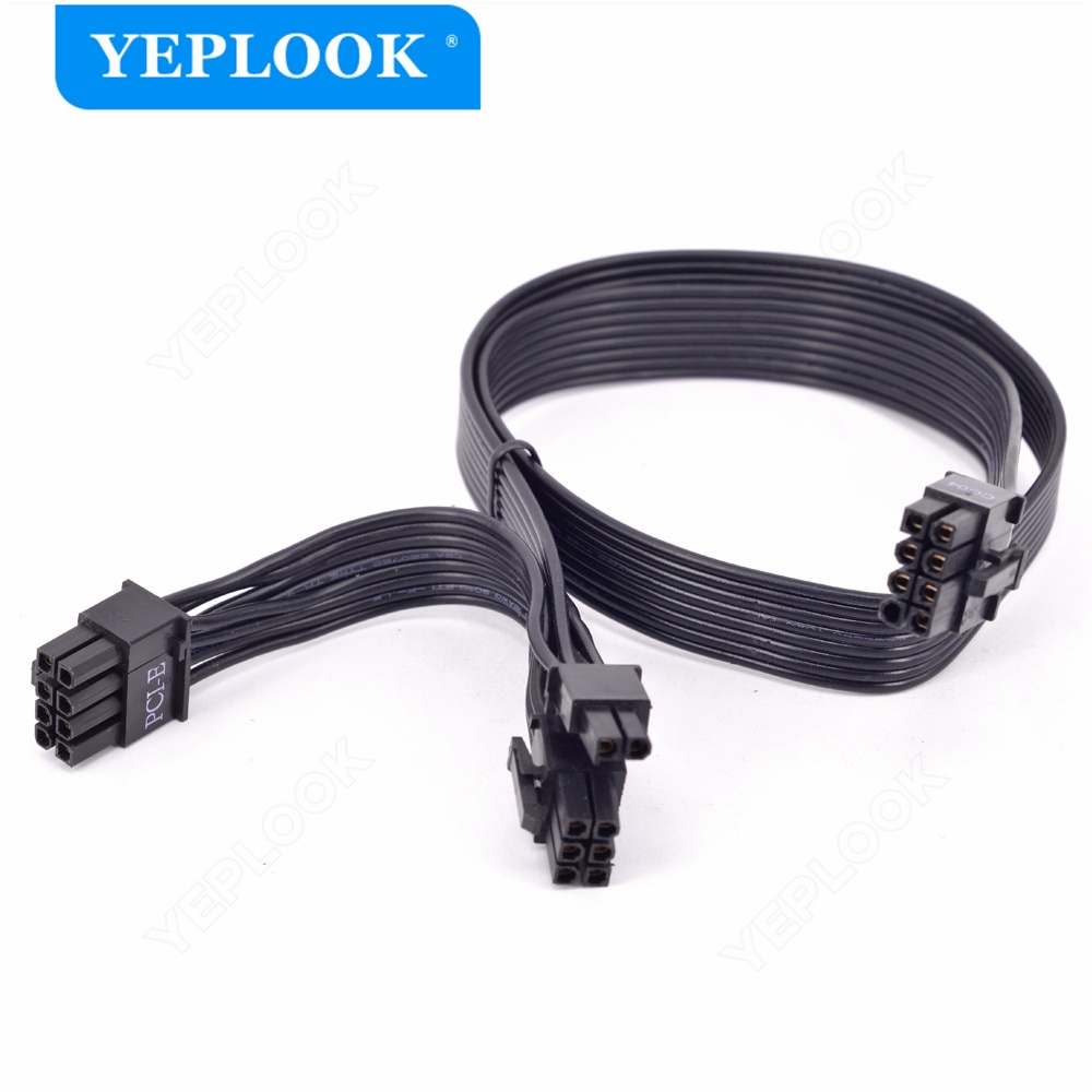 PCIe 8Pin to Dual 8Pin GPU Cable 60+20CM 18AWG สําหรับ Seasonic FOCUS PLUS All Series GOLD/PX/GX/SGX