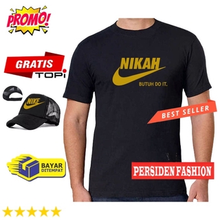 ซื้อฟรีหมวก - เสื้อยืด ลาย Distro NIKAH Need Do it Gold Premium