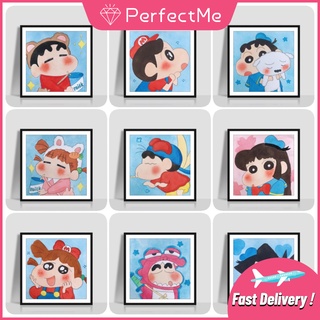 ภาพจิตรกรรม Pm 5D Diamond Crayon Shin-Chan Animation แฮนด์เมดสําหรับตกแต่งบ้าน 30x30 ซม.