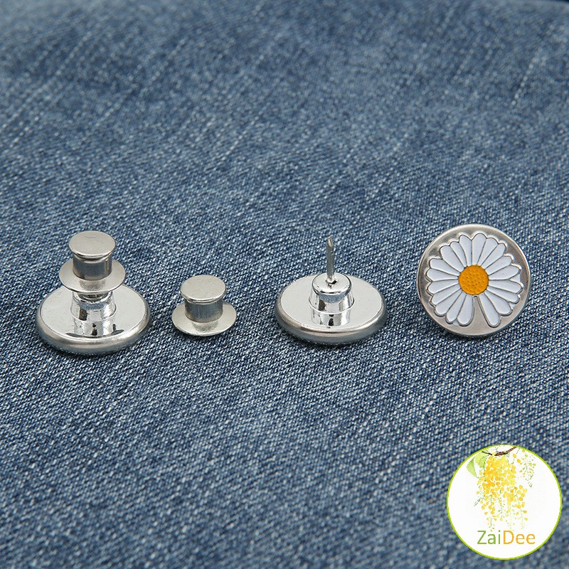 กระดุม  ปรับเอวกางเกง ปุ่มที่ถอดออกได้ เป็นเข็มหมุด ปรับได้ตามต้องการ  jeans buttons - รูปที่ 2