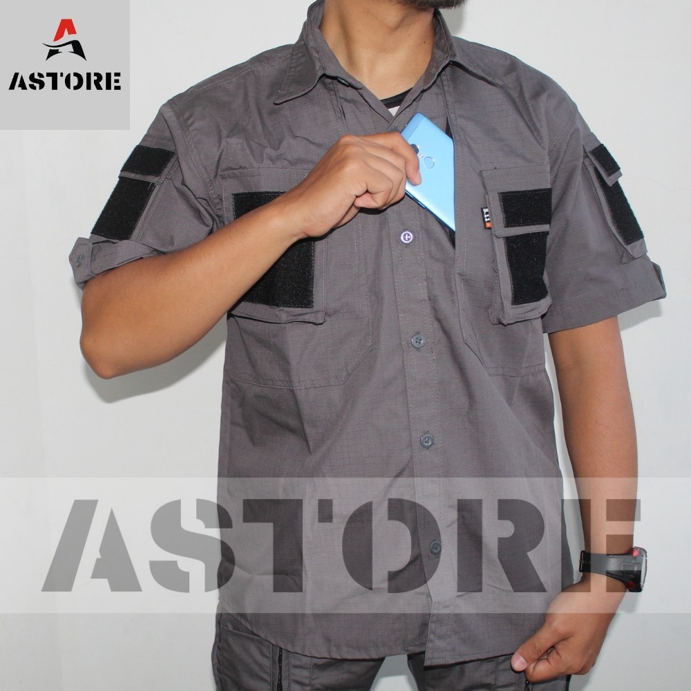 Kemeja Short PDL Shirt / Tactical Shirt 5.11 Premium Original Astore [Abu / Grey]