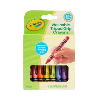 Crayola สีเทียนล้างออกได้ แท่งสามเหลี่ยม 8สี