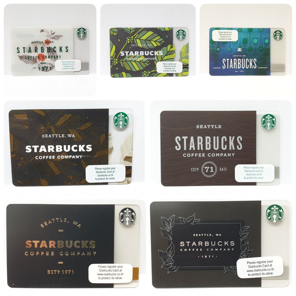 Starbucks card Seattle collection บัตรสตาร์บัค บัตรเปล่า ไม่ขูดพิน