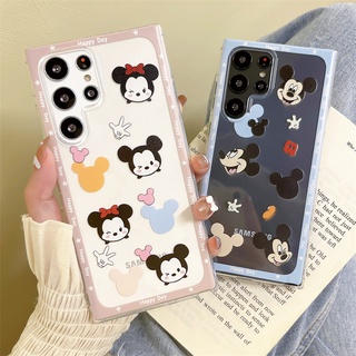 เคสโทรศัพท์มือถือแบบนิ่ม ลายการ์ตูนมิกกี้ มินนี่เมาส์ สําหรับ Samsung Galaxy S22 Ultra S22+ S21+ S21 Ultra S21 FE S20 Ultra S20+ S20 FE S10 Lite Note20 Ultra 20 Note 10+ 10 Lite