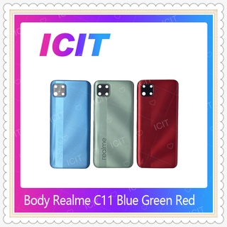 Body Realme C11  อะไหล่บอดี้ เคสกลางพร้อมฝาหลัง Body อะไหล่มือถือ คุณภาพดี ICIT-Display