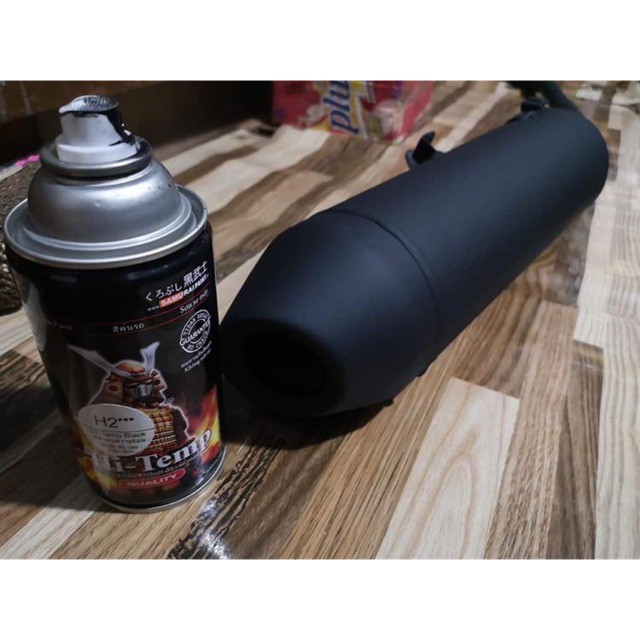 สีสเปรย์ซามูไร SAMURAI สีทนความร้อน สีดำด้าน H2 Hi-Temp Black รูปที่ 2