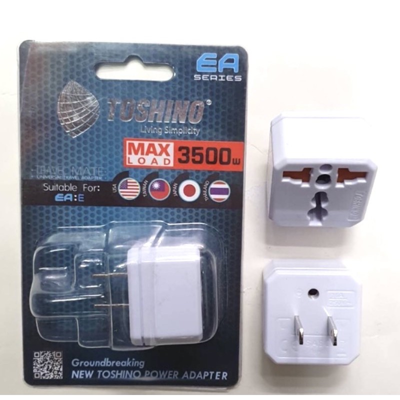 ปลั๊กแปลงขาTOSHINOรุ่นEA:E รับไฟได้ 3500W