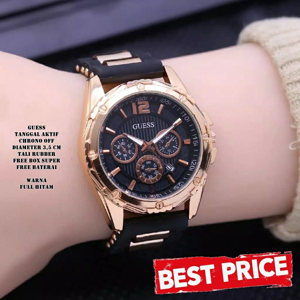 ขายส่ง! Guess นาฬิกาข้อมือ สายยาง แฟชั่นสําหรับผู้หญิง Yl12