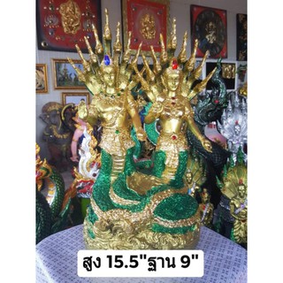 สูง15.5นิ้วฐาน9นิ้วบูชาเสริมการงานการเงินโชคลาภค้าขายความอุดมสมบูรณ์