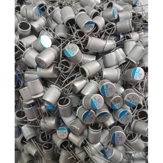 470uF 16V  Capacitor  สีเงินแทบฟ้า ขนาด 12x10mm. ของดีของแท้จากโรงงาน470UF 16V ตัวเก็บประจุแบบอิเล็กโทรไลต์ /20ตัว/