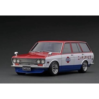 Ignition Model : IG2221 1/18 Datsun Bluebird (510) Wagon Red/White/Blue