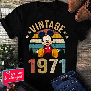 เสื้อยืดอินเทรนด์ผู้ชายอินเทรนด์ผู้หญิงDisneyworld DW ครบรอบ 50 ปี WDW ราชอาณาจักรดิสนีย์ สไตล์วินเทจS-3XL