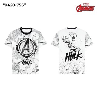 เสื้อยืดลาย marvel มาร์เวล ลิขสิทธิ์แท้ (756)