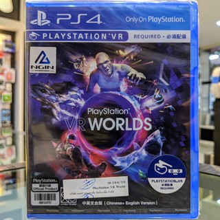 (ภาษาอังกฤษ) มือ1 PS4 Playstation VR Worlds เกมPS4 แผ่นPS4 เกมVR (เล่นกับ PS5 ได้ London Heist Ocean Desdent VR Luge)