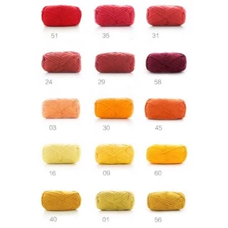 Happynest ไหมพรม คอตตอนนม milk cotton yarn 4 ply (สีขาว ครีม น้ำตาล เทา ดำ)