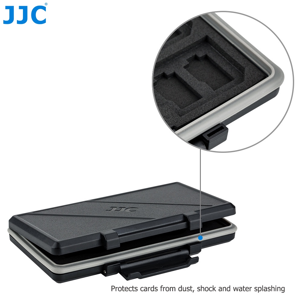 JJC กล่องใส่ SD Card กล่องเก็บการ์ดหน่วยความจำ Micro SD SDXC SDHC XQD CF CFexpress Type A B Nintendo Switch NS การ์ดเกม M.2 2280 SSD