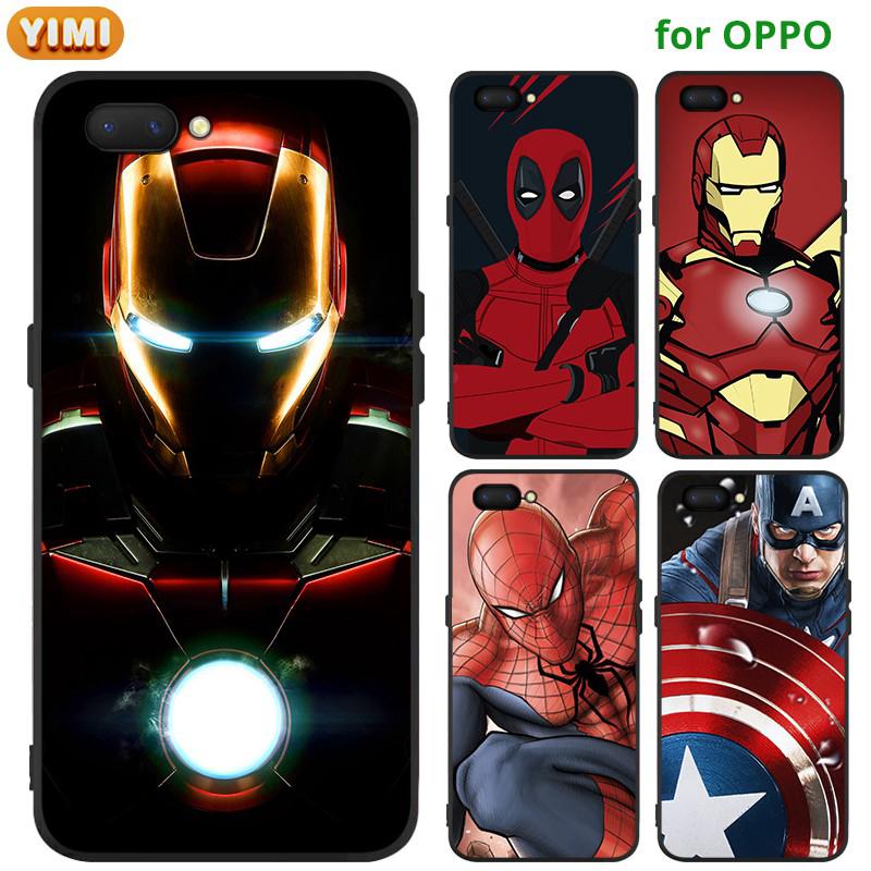 เคส OPPO A5 A9 A31 A12 A11K 2020 A5S A3S A7 F1S F5 F7 REALME C1 F9 F11 F11 Pro มือถือสำหรับโทรศัพท์มือถือลาย Iron Man สําหรับ