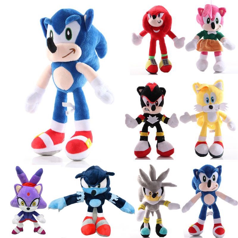 (พร้อมส่ง) ตุ๊กตาเม่นโซนิค Sonic the Hedgehog Plush Doll Shadow Pink ขนาด 45 ซม. - 20 ซม.