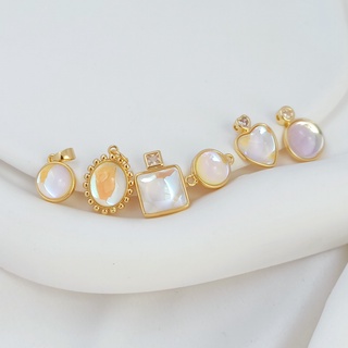 จี้สร้อยคอ สร้อยข้อมือ ทองแดง ชุบทอง 14K ประดับเพทาย คริสตัล ทรงกลม DIY