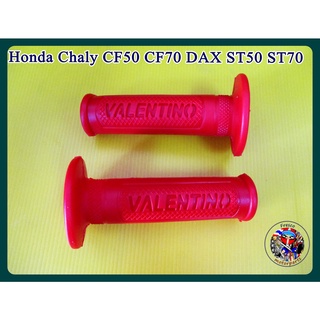 ปลอกแฮนด์ (สีแดง) Honda​ Chaly​ CF50​ CF70​​ DAX​ ST50 ST70 Handle​ Grip​ Set