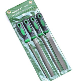 WYNNS ตะไบ 4ตัว/ชุด ขนาด 8 นิ้ว รุ่น W0086F (Green) STEEL FILE SET