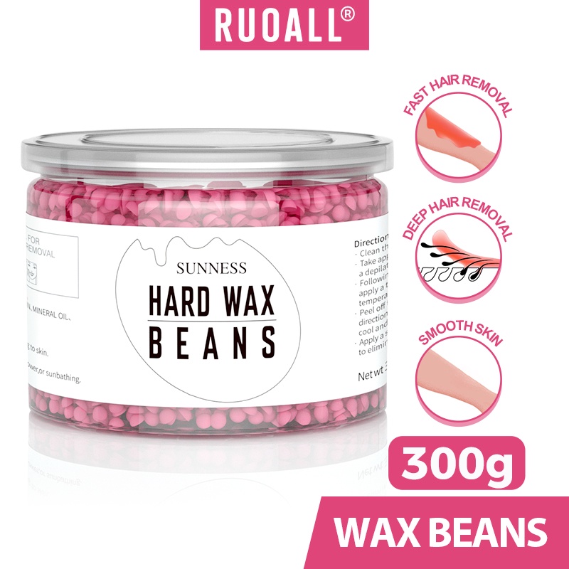300g Hard Wax Beans กำจัดขนไม่เจ็บปวด, Hot Hard Wax Beads สำหรับ Under Arm บิกินี่บราซิล Waxing Stri