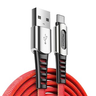 สายชาร์จขั้วต่อแบบตรง  Rock M8 USB C - A พร้อมชาร์จแบบเร็ว