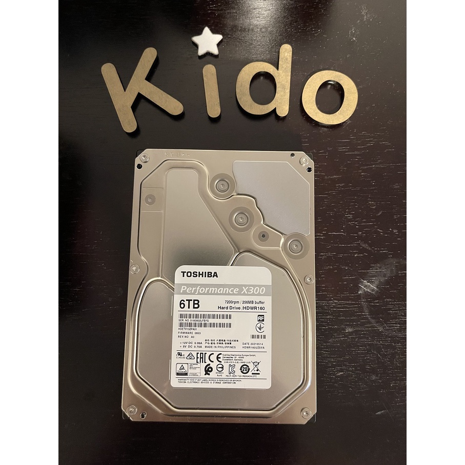 Toshiba HDD 6TB (X300) HDWR160 [มือสอง ประกัน Oct 2024]