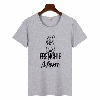 เสื้อยืดลําลอง แขนสั้น พิมพ์ลาย Frenchie Mom Funny Kawaii Bulldog In My Pocket สไตล์ฮาราจูกุ สําหรับผู้หญิง