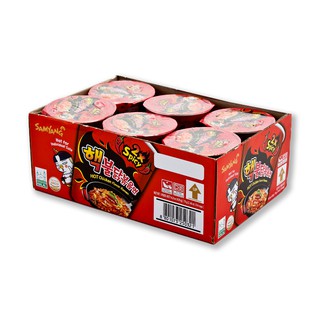 🔥แนะนำ!! ซัมยัง ราเม็งแห้ง รสไก่เผ็ดคูณสอง แบบคัพ 70 กรัม x 6 ถ้วย Samyang Ramen Hot Chicken Extreme Cup 70 g x 6 Cups