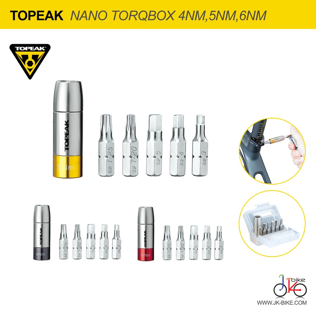 เครื่องมือนาโนท๊อกซ์ แรงบิด 4,5,6Nm TOPEAK NANO TORQBOX 4,5,6NM TOOL
