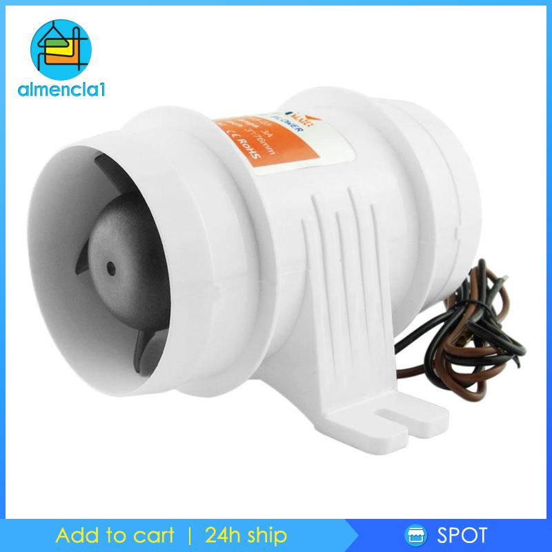 4 In Line Blower 12V Boat Bilge Galley Engine Ventilation Marine Cool ...