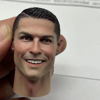 1:6 ฟิกเกอร์ Cristiano Ronaldo Smile Face Head Sculpt Fit 12 นิ้วของเล่นสําหรับเด็ก