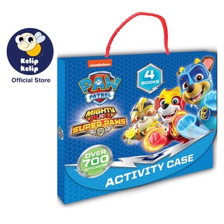 ชุดเคสกิจกรรม Paw Patrol Mighty Pups Super Paws พร้อมหนังสือ 4 เล่ม และสติกเกอร์ 4 แผ่น สําหรับเด็ก