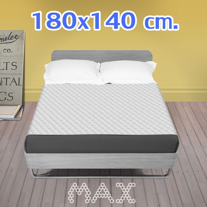 ลอแรง ผ้ารองเตียง 6 ฟุต กันน้ำ ซักได้ ทนทาน รุ่น MAX ขนาด 180*140cm. นุ่มพิเศษ ซักได้ ยี่ห้อ SuperSorber