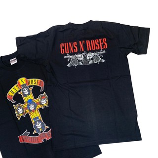 เสื้อวง gun n roses เสื้อวงวินเทจ เสื้อวงร็อค สกรีนหน้าหลัง ลายสวย เสื้อลายกะโหลก