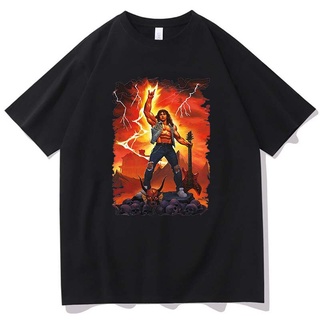 คอลูกเรือGildan เสื้อยืดคอกลม ผ้าฝ้ายแท้ 100% พิมพ์ลาย Eddie Munson สไตล์วินเทจ ฮาราจูกุ แฟชั่นฤดูร้อน สําหรับผู้ชาย 202