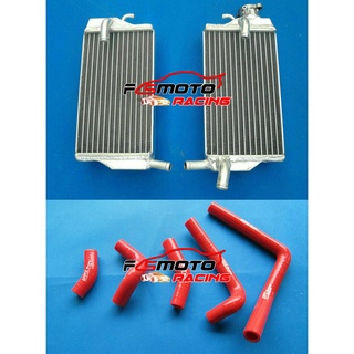 หม้อน้ําอลูมิเนียม และท่อสีแดง สําหรับ Honda CR250 CR250R CR 250 R 250R 2002 2003 2004